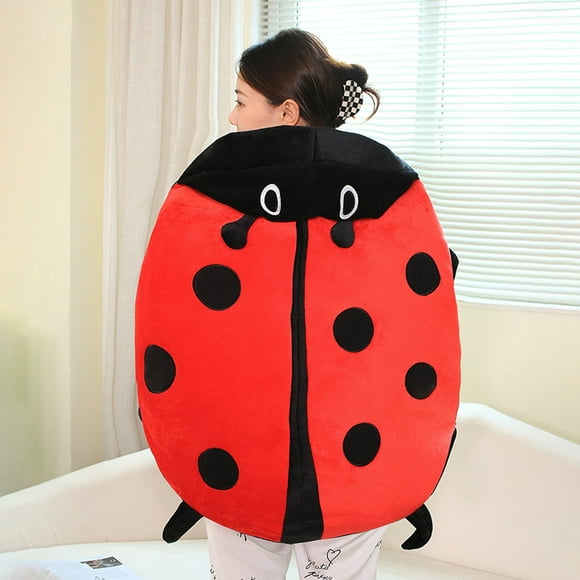 Wearable Ladybug Pillow, Ladybug Pillow Cute Warm Wearable Ladybug Doll Ladybird Plush Toys Pillow for Hugging and Snuggling
