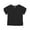 Black, variant on lnmuld Cute Tops for Girls Summer Casual Short Sleeve Blouse Pure Color Round Neck Top Soft Breathable Linen Blend Tee for Youth Color:Green,Size:9-10 Years