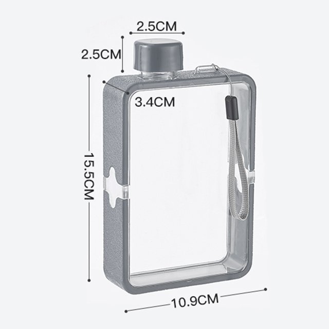 Ciclismo Botella de agua de 400 ml para taza de libro de papel de viaje Botellas para beber Hervidor (gris) Likrtyny Para estrenar