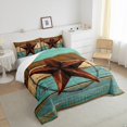 thumbnail image 3 of Manfei Boys Girls Western Texas Star Bedding Comforter Set 2pcs,Vintage Aesthetics Twin Comforter Sets Microfiber,Rustic Lodge Cabin Breathable Bedding Set,Microfiber Bedroom Decor, 3 of 8