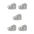 thumbnail image 1 of Decodeary Wide Application Rhinestone Belt Western Belt For Parties Bars And Concerts Modify Waist Line Silver 115cm 5Set, 1 of 6