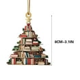 thumbnail image 3 of Dongrere Stacked-books Ornament Christmas Hanging Ornament for Christmas Tree & Car Interior Decoration, 3 of 7
