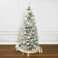 thumbnail image 4 of LuxenHome 6Ft Pre-Lit Snow Flocked Pop-Up Artificial Christmas Tree, 4 of 8