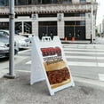 thumbnail image 5 of A-frame Sidewalk Bbq Pulled Pork 24" x 36" Double Sided A-Frame Sidewalk Sign, Includes 2 Plastic Inserts | Foldable Portable White Signicade Sandwich Board Signs, 5 of 5