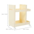 thumbnail image 2 of PTOOTP Beige Plastic Rolling Cart with Wheels for Home Gym Storage and Yoga Mat Organizer, 2 of 8