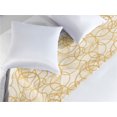 thumbnail image 2 of Abstract Bed Runner, Circular Chain Design Dimensional Print of Swirly Waves Background, Decorative Accent Bedding Scarf for Hotels Homes & Guest Rooms, King, Champagne and Earth Yellow, by Ambesonne, 2 of 3