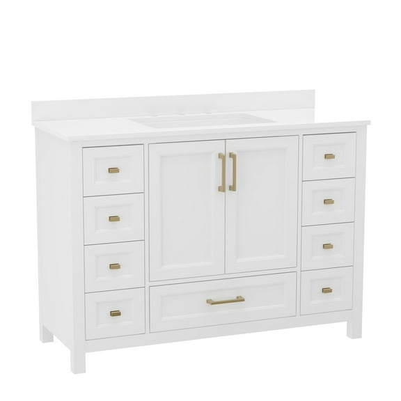 Flash Furniture Ffir70082 48" Free Standing Single Basin Vanity Set - White