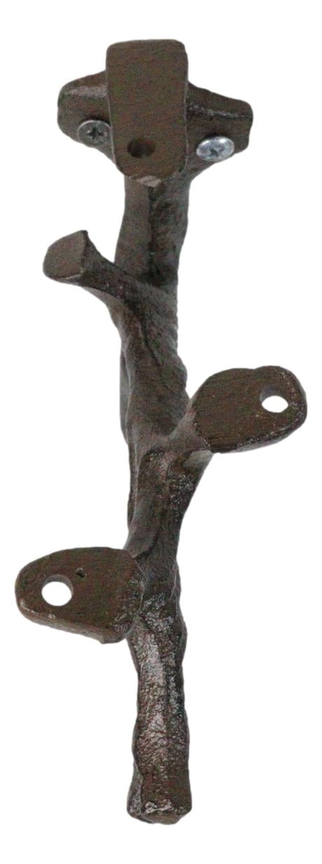 Pack of 2 Cast Iron Nature Flora Fauna Twig Branch Wall Shelf Brackets 7"H