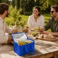 thumbnail image 3 of Insulated Cooler Bag - Portable Thermal Lunch Bag for Food Travel Picnic and Grocery Blue, 3 of 4