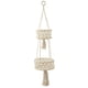 thumbnail image 1 of Cesta colgante de macramé, cesta decorativa para colgar plantas, cesta de frutas para el hogar Wite 2 niveles, 1 of 9