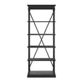 thumbnail image 5 of Weston Home Cabana 5 Shelf Wood and Iron X-Back Bookcase, Black, 5 of 7