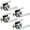 Chrome, variant on Crown Door Lever Chrome Passage Door Handle 4 Pack by Villar Home Designs