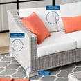 thumbnail image 4 of Lounge Sectional Sofa Chair Set, Rattan, Wicker, Light Grey Gray White, Modern Contemporary Urban Design, Outdoor Patio Balcony Cafe Bistro Garden Furniture Hotel Hospitality, 4 of 10
