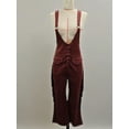 thumbnail image 5 of ZOELNIC Women's Vintage Western Jumpsuit with Fringe & Wide Leg, Slim Fit Button Down Overall with Pocket, S, 5 of 7