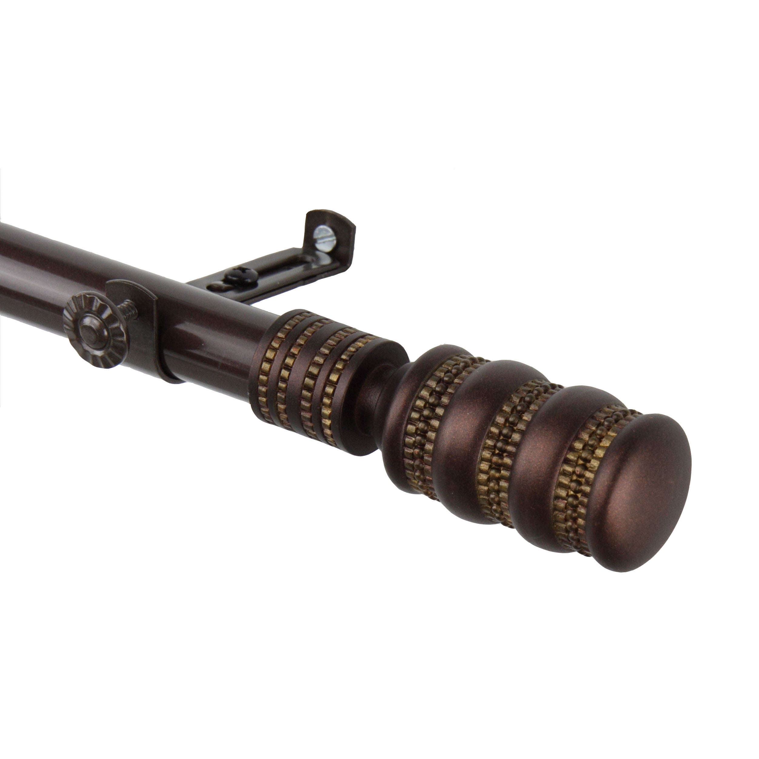 13/16" Dia Adjustable 28-48" Arturo Curtain Rod in Cocoa