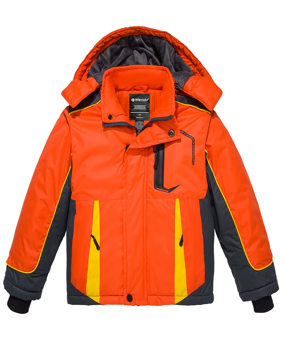 Boy's Waterproof Ski Jacket,Kids Outdoor Snowboarding Windproof Jacket,Fleece Lined Hooded,Warm Winter Snow Coat 