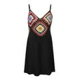 thumbnail image 5 of Tiqkatyck Fall Dresses Clearance Crochet Bikini Cover Up Beach Slip Cutout Irregular Dress Swimwear Cover Ups Beachwear Dresses for Women Party Black, 5 of 5