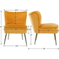 Velvet Accent Chairs Upholstered Side Chairs MidCentury Modern Slipper