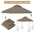 thumbnail image 4 of Yescom Canopy Top Replacement UV30+ Cover for 2-Tier 10x12 Ft Gazebo Garden, 4 of 9