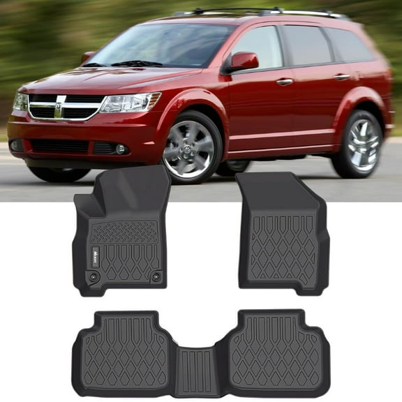 Nilight TPE Floor Mats for Dodge Journey 2011 2012 2013 2014 2015 2016 2017 2018 2019 2020,All Weather Custom Fit Heavy Duty Floor Liners
