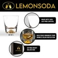 thumbnail image 3 of Whiskey Glasses Crystal Clear Gold Heavy Base Bourbon - 10oz, 3 of 5