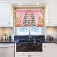 thumbnail image 5 of Yayeee Kitchen Curtains Tier Pair Light Filtering 27"x36" Rod Pocket Short Cafe Window Panel, Brown Gingerbread House, 5 of 7