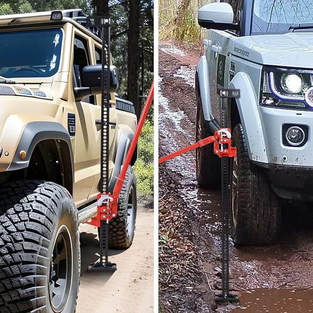 Farm Jack,48" Utility High Lift Farm Jack, 6600 lbs Capacity Ratcheting Off Road Utility Jack, Heavy-Duty Farm Jack for Tractor, Truck, SUV, Bumper Lift