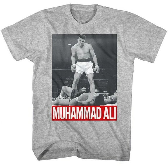 Muhammad Ali 1068 Gray Heather Adult T-Shirt 5Xl
