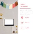 thumbnail image 4 of CIMAXIC 1Pack Tassel Pendant Blue Pink Cotton Thread Wall Mounted Pendant for Living Room, 4 of 7