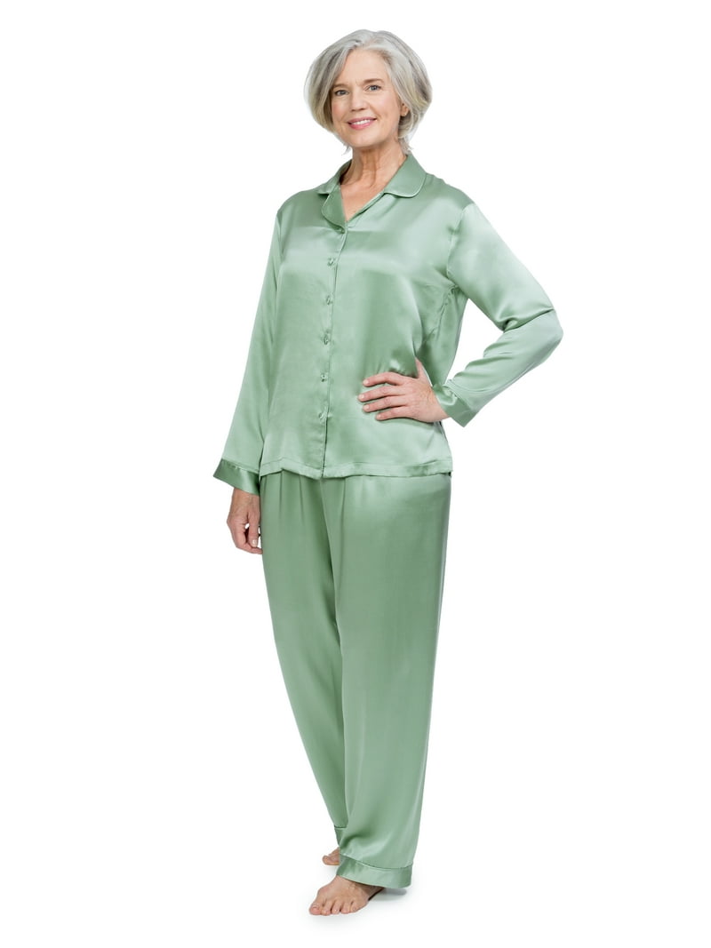 Women's 100% Silk Pajama Set Luxury Sleepwear Pjs by TexereSilk - Main Image