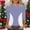 A980 Gray, variant on T-Shirt for Women Patchwork Design Crewneck Three Quarter Sleeve Comfort Soft Fabric Relaxed Fit Daily Casual Tee Shirt Versatile Wardrobe Top