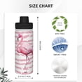 thumbnail image 3 of Pofeuu Flamingo Print 18oz Sports Insulated Kettle Stainless Steel Vacuum Water Bottle Leakproof Sport Flask, 3 of 7