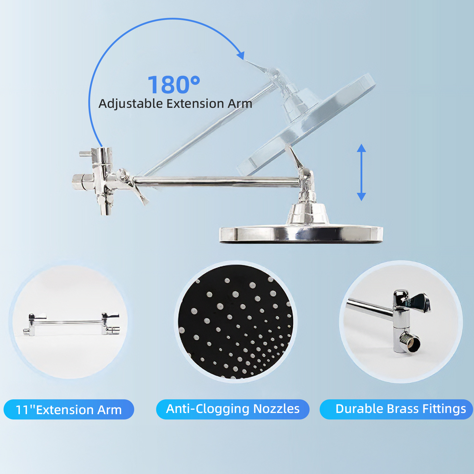 ATUPEN 12" Rain Shower Head Combo with Handheld Spray photo 5