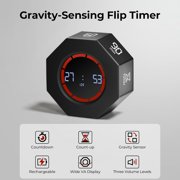 Digital Kitchen Timers, Flipping Activations Timer, Classroom Timer, Small Kitchen Timers With Gravity Sensor, LED Display Countdown Countup Timer for Cooking, Work and Study