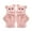 Pink, variant on Lovely Plush Cat Mittens Fingerless Gloves for Women Flip Half Finger Gloves