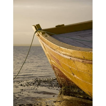 Fishing Boat on the Beach at Low Tide, Ilha Do Mozambique Print Wall Art By Julian