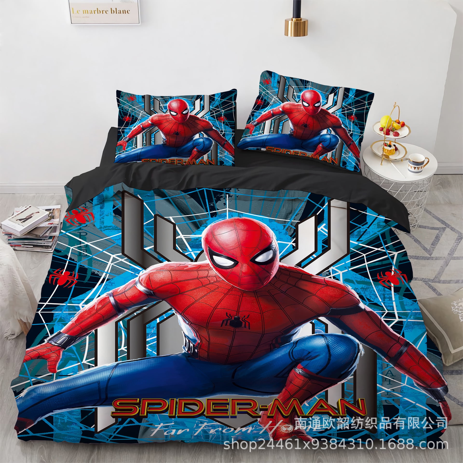 Aliexpress Spiderman Single Bedding Set Spiderman 300 Thread Count