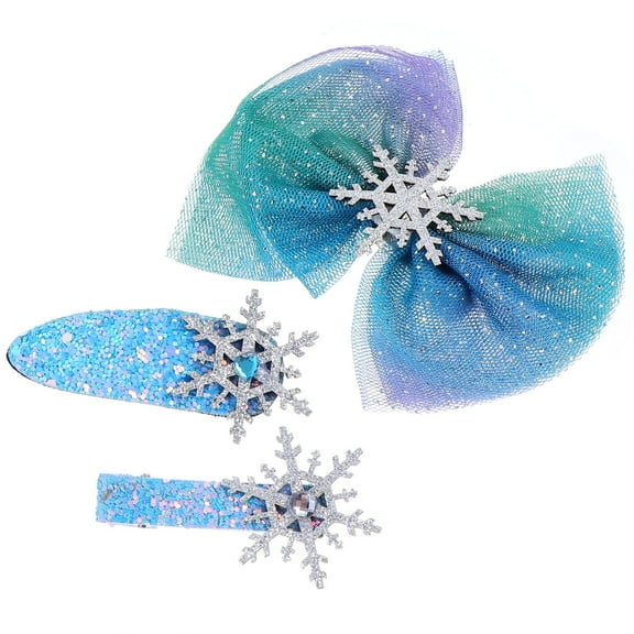 ELAYARD 3-Piece Hairpin Set with Snowflake and Bow Knot Designs Holiday Hair Accessories for Women Girls