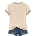 thumbnail image 5 of 911 Never Forget Short Sleeve Tops for Women 9/11 25th Anniversary Shirt Patriotic American Flag Memorial Day Faith Tshirt Beige M, 5 of 5
