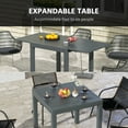 thumbnail image 4 of Outsunny Expandable Patio Dining Table for 4-6, Aluminum Extendable Outdoor Dining Table for Garden, Backyard, Poolside, Deck, Gray, 4 of 10