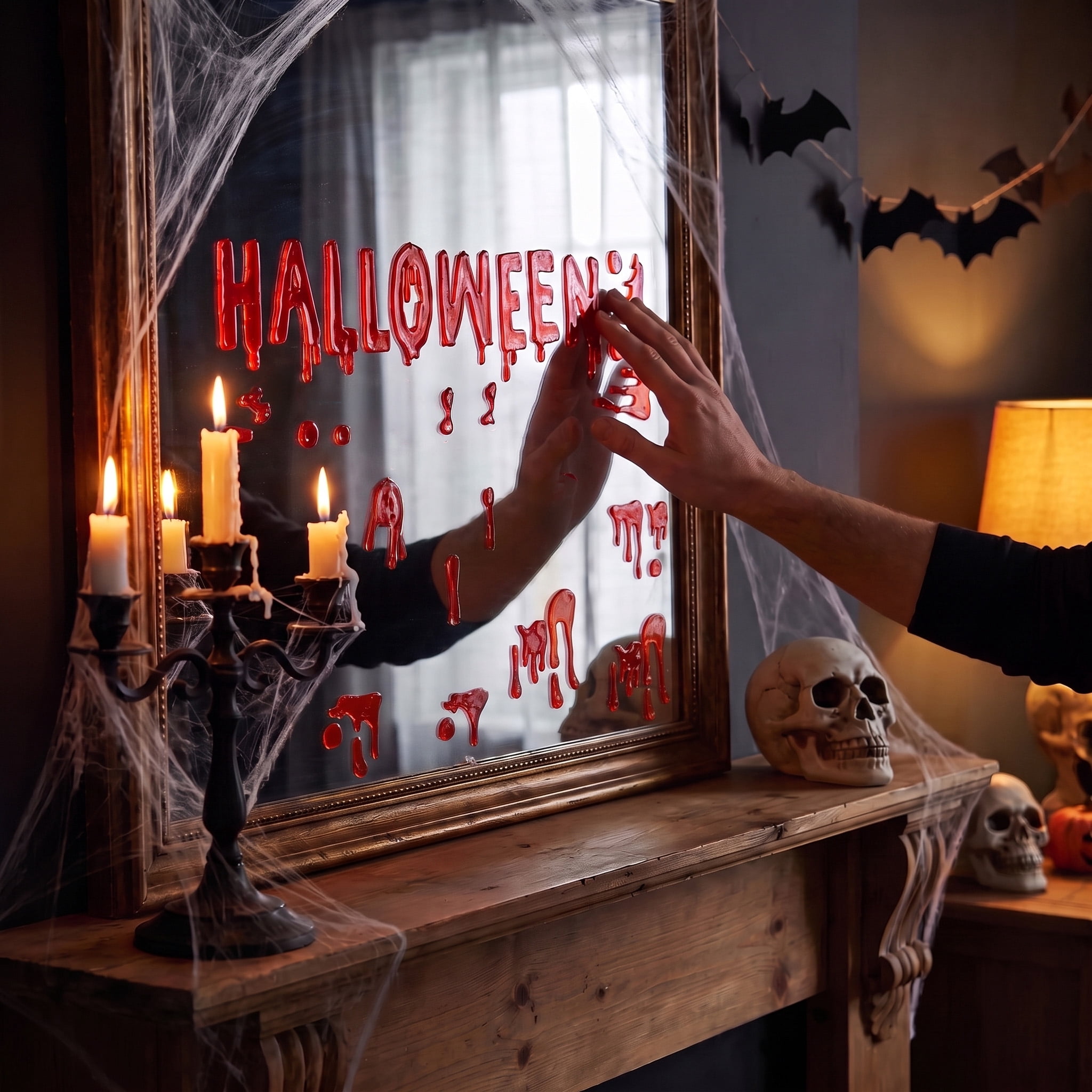 Bloody Halloween Gel Clings, Multicolor, 5.4" x 20.9", Halloween by Way To Celebrate