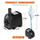 thumbnail image 2 of Bomba de agua Simple Deluxe de 600 L/H, sumergible, 8 W, 1,9 pies, 2 of 6