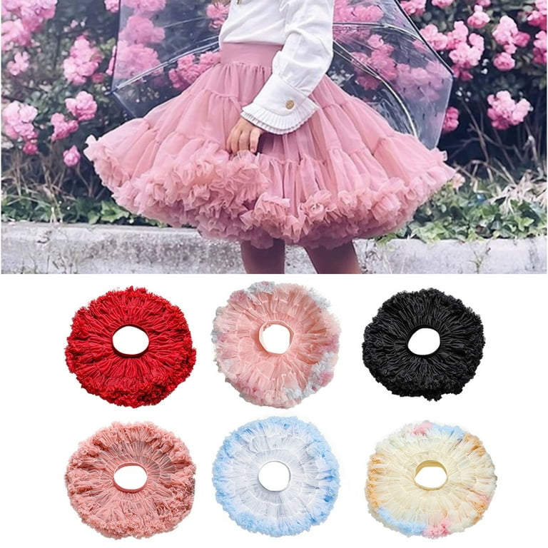 Tengma Toddler Girl Skirts Girls Multicolor Mesh Half Skirt Daily Party Performance Cute Princess Cake Puffy Skirt Tutu Dresses for Girls