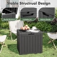thumbnail image 4 of Bifanuo 31 Gallon Deck Box, Resin Outdoor Storage Box, Waterproof and UV Resistant Lightweight Storage Deck Box for Garden Tools, Supplies, Toys, Set of 2, 4 of 7