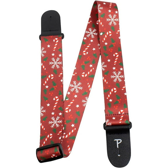 Perri's Holiday Peppermint Polyester Guitar Strap 2 in.