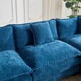 thumbnail image 6 of Cloud Sofa 4 Seats, Modern Sectional Couch, Comfy Double Layer Upholstered Seat Cushion, Breathable Chenille Fabric, Blue, for Living Room Bedroom Apartment, 6 of 9