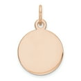 thumbnail image 1 of 14K Rose Gold Plain .011 Gauge Circular Engraveable Disc Charm, 1 of 3