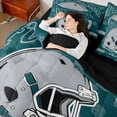 thumbnail image 4 of jejeloiu Rugby Game Lover 7-Piece Twin Bedding Sets,Gray Sport Helmet Bedding Comforter Set For Football Gamer Reversible, 4 of 8