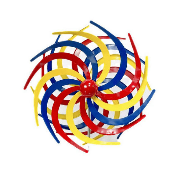 Colorful Wind Spinner Willow Leaves Dual Direction 360 Degree Windmills for Outdoor Yard Patio Lawn