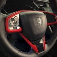 thumbnail image 6 of 3pcs Car Steering Wheel Frame Cover Trim Stickers Decorative Decals Interior Parts Compatible For10th, 6 of 9
